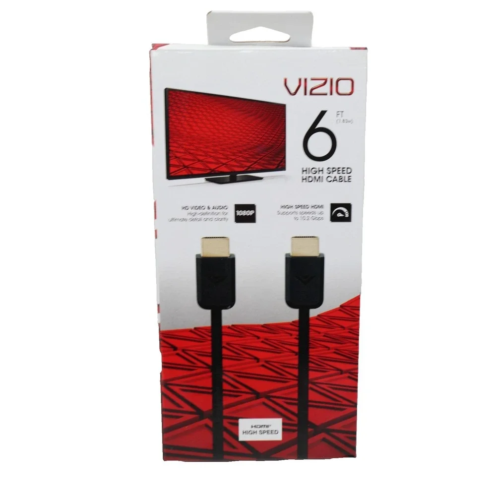 VIZIO 6FT High Speed HDMI Cable | 1080p 3D | 24K Gold Connectors | TXCH6E-C1